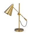 Homeroots 26 x 27 x 8.5 in. Sleek Golden Cone Adjustable Table or Desk Lamp 392241
